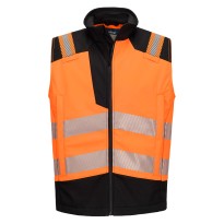 Gilet de Travail Portwest Haute Visibilité FR719 Softshell Imperméable Ignifuge