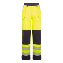 Pantalon de travail Portwest haute visibilité FR440 multipoches antistatique