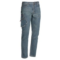 Tous dehors - Jean de travail multipoches stretch Issa...