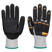 12 Pièces - Gants de Travail Portwest A718 Anticoupure Anti-chaleur Enduits de Nitrile