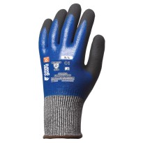 5 paires - Gants de travail Coverguard en nitrile Eurocut 1CRFN Anti-coupure
