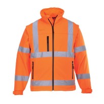 Veste de Travail Portwest Haute Visibilité S428 Multipoches 2 EN 1 Imperméable Stretch