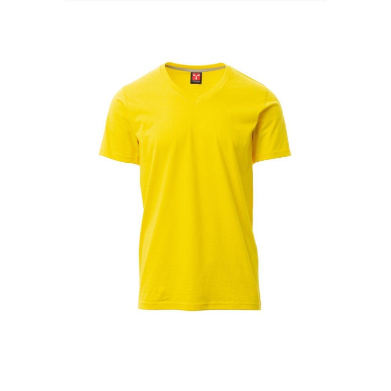 T-shirt Col en V à manches courtes en coton...