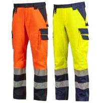 Pantalon de Travail Haute Visibilité Multipoches Stretch...