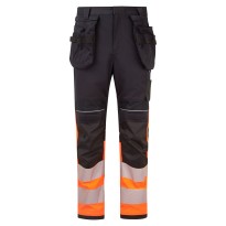 Pantalon de travail Portwest haute visibilité FR452 multipoches antistatique ignifuge stretch