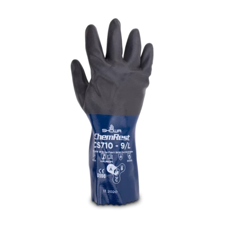 10 Paires - Gants Showa revêtus en Nitrile CS710