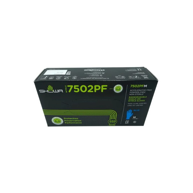 Gants Showa en Nitrile Distributeur SH7502PF -...