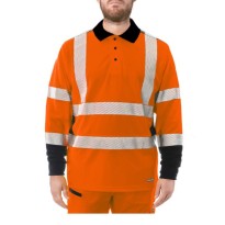 Polo de travail haute visibilité Issa Line Raylong Hi Vis 8195