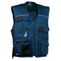 Tous dehors - Gilet de travail à poches multiples Cofra Expert V016-0-00 Taille 50 Couleur Marine Noir