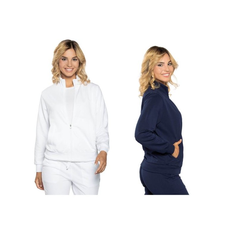 Sweat de travail femme zip long 100% coton...