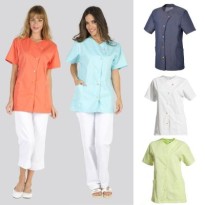 Blouse de travail Molinel JUSTINETFMCANI pour femme esthéticienne et coiffeuse