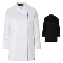 Veste de cuisine femme Molinel Reko 10873253001 Chef manches longues stretch