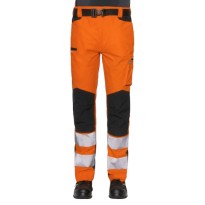 Tous dehors - Pantalon de travail haute visibilité multipoches stretch Issa Line Extreme Hi Vis 8450NB Taille M Couleur Jaune