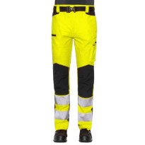 Tous dehors - Pantalon de travail haute visibilité multipoches stretch Issa Line Extreme Hi Vis 8450NB Taille M Couleur Jaune