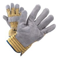 Gants de protection en croûte de cuir et toile - 31