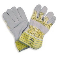 Gants de protection en croûte de cuir et toile - 31