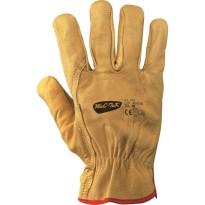 Gants de travail en cuir pleine fleur bovin doublés pour...