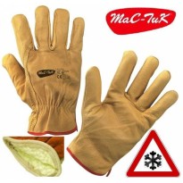 Gants de travail en cuir pleine fleur bovin doublés pour l’hiver - 218