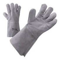 Gants de travail en croûte de cuir de croupon , manchette 14 cm - ART. 41
