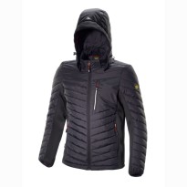 Tous dehors - Veste de travail à fermeture éclair intégrale Diadora Oslo 702.177267 en tissu stretch Taille L Couleur Noir