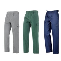 Pantalon Cargo in Coton 100% Sanforisé 435225 Neri
