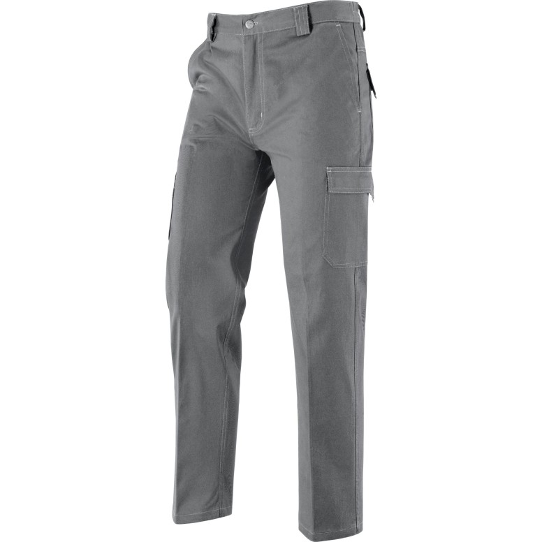 Pantalon de travail Multipoches en tissu Coton...