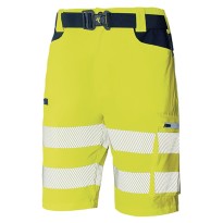 Short de travail haute visibilité multi-poches en tissu stretch de la ligne Issa Line Softshell HI-VI 8454B