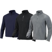 Sweat-shirt de travail en micropolaire à demi-zip ISSA LINE - 04805 Monviso