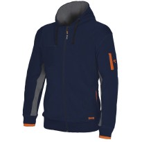 Sweat-shirt de travail en micropolaire avec capuche ISSA LINE - 04807 Ortigara