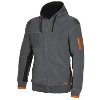 Sweat-shirt de travail en micropolaire avec capuche ISSA LINE - 04807 Ortigara