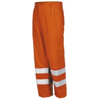 Pantalon de travail haute visibilité à poches multiples...