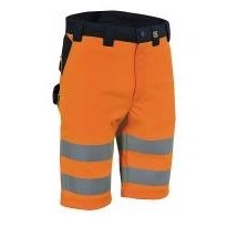 Shorts de travail haute visibilité extensibles à poches multiples Cofra Bejuma V602-0-02