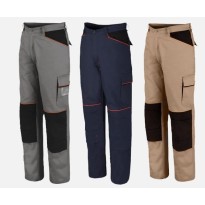Pantalons de travail polyvalents en coton 100 % de la ligne ISSA, parfaits pour l'été