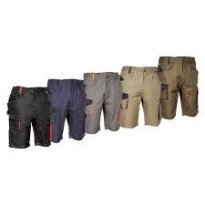 Bermuda de travail stretch élastiqué à poches multiples...