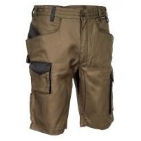 Bermuda de travail stretch élastiqué à poches multiples Cofra Liegi V563-0-02