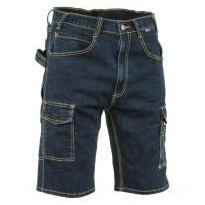 Bermuda de travail en jean stretch élastique à poches multiples Cofra Manacor V497-0-00