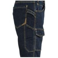 Bermuda de travail en jean stretch élastique à poches multiples Cofra Manacor V497-0-00