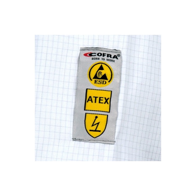 Blouse de travail blanche Cofra Electrostatic...