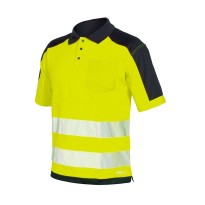 Polo à haute visibilité avec bandes segmentées thermosoudées Issa Line HV 08190N