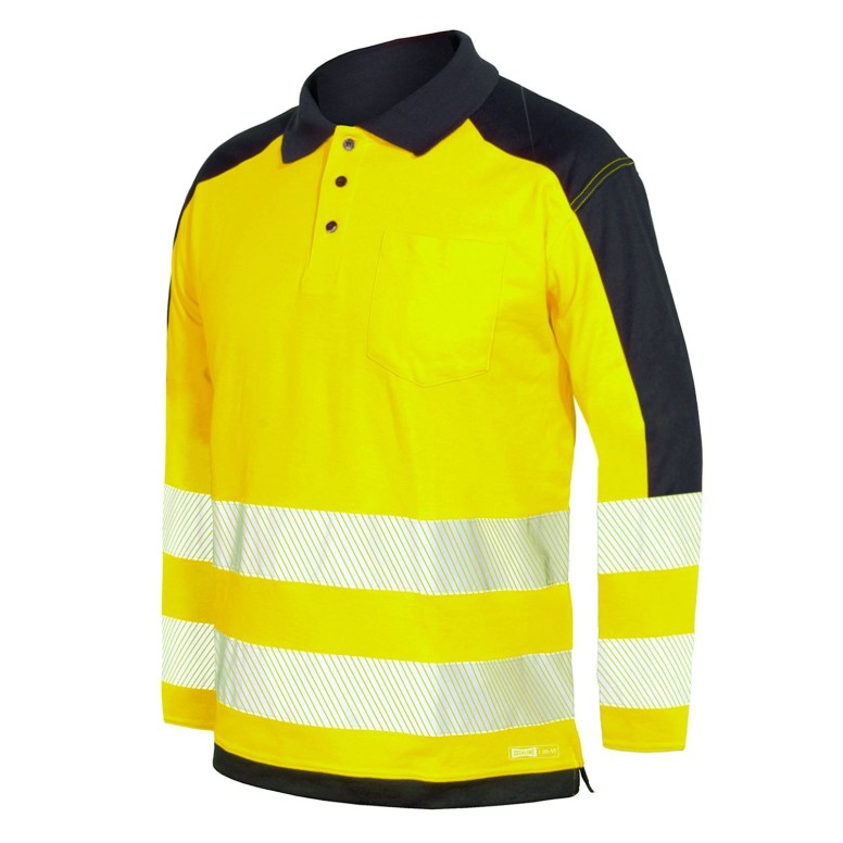 Polo à manches longues Haute Visibilité avec...
