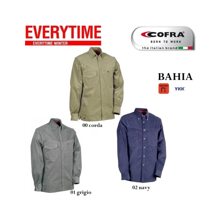 Chemise en velours de travail extensible...