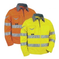 Veste de travail haute visibilité à poches multiples Cofra Warning V018-0-00