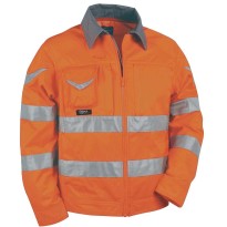 Veste de travail haute visibilité à poches multiples Cofra Warning V018-0-00