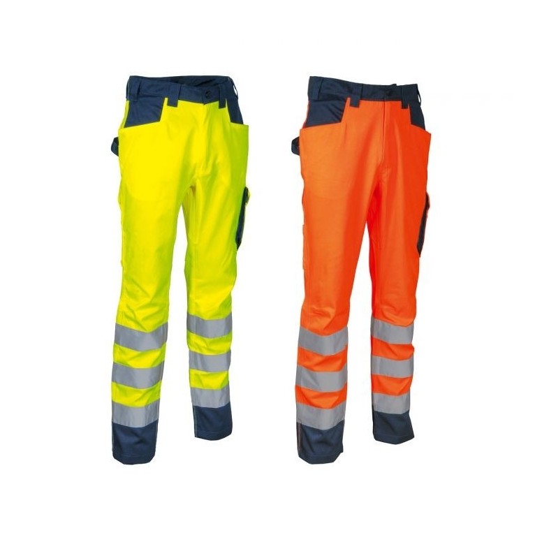 Pantalons de travail haute visibilité à poches...