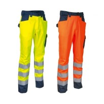 Pantalons de travail haute visibilité à poches multiples Cofra Upata V555-0-02