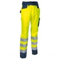 Pantalons de travail haute visibilité à poches multiples Cofra Upata V555-0-02