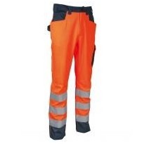 Pantalons de travail haute visibilité à poches multiples Cofra Upata V555-0-02