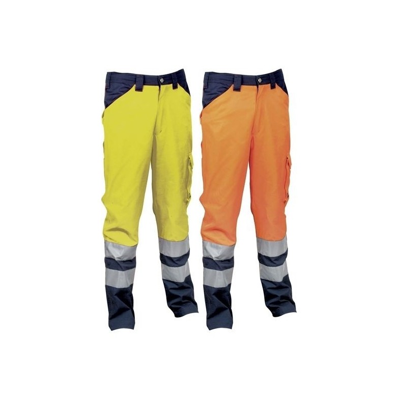 Pantalons de travail haute visibilité à poches...
