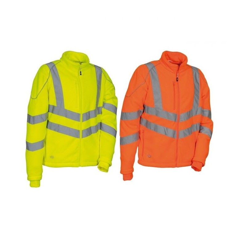 Veste polaire de travail haute visibilité à...