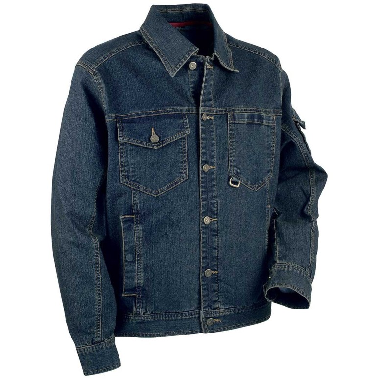 Veste de travail en jean extensible et...